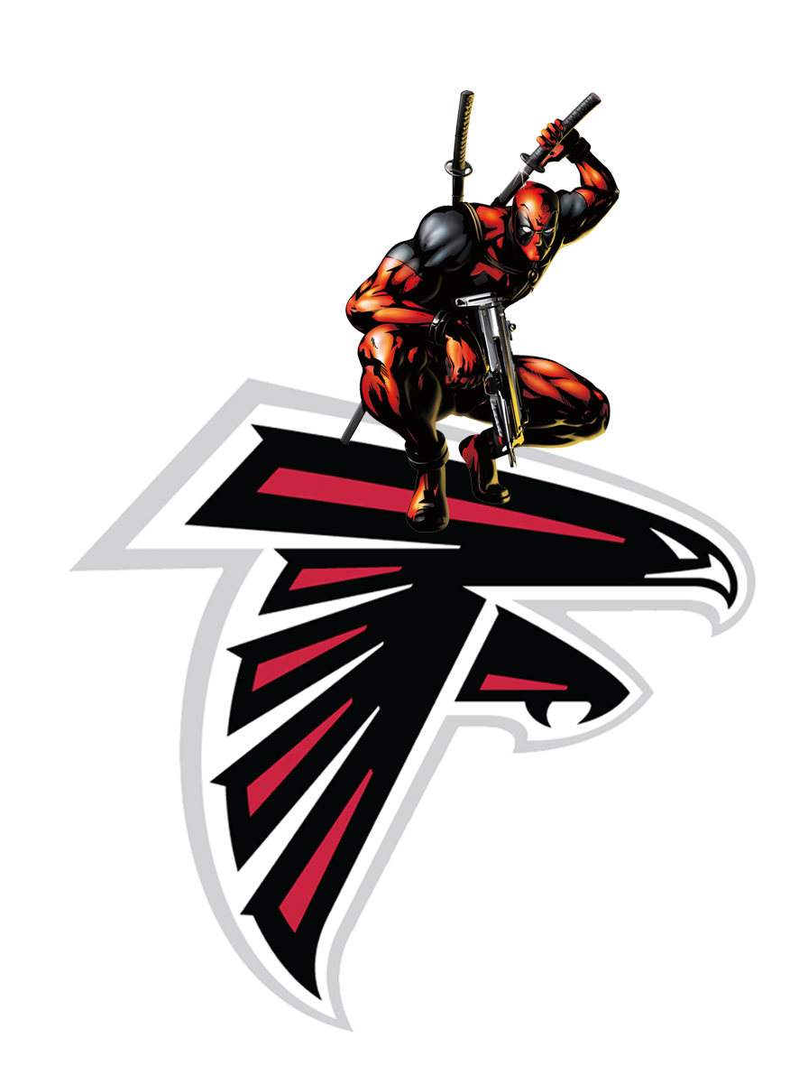 Atlanta Falcons Deadpool Logo vinyl decal